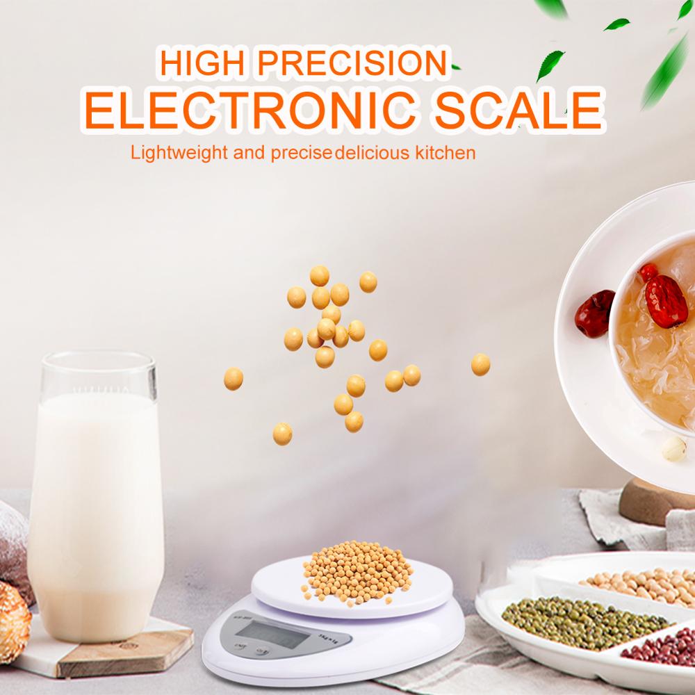 Digital Multi-function Food Kitchen Scale 5kg 5000g/1g Kitchen Scales Postal Food Balance Measuring Weight with LCD Display