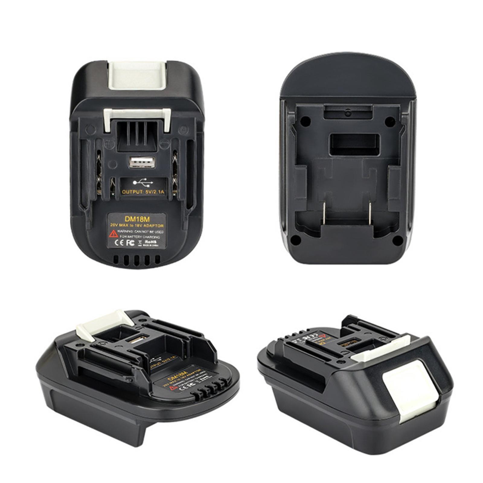 DM18M Akku-Adapter für 18-V-Werkzeuge von Makita. Konvertieren Sie für Dewalt 20V-Akku und Milwaukee M18 18-V-Akku auf 18-V-Akku von Makita