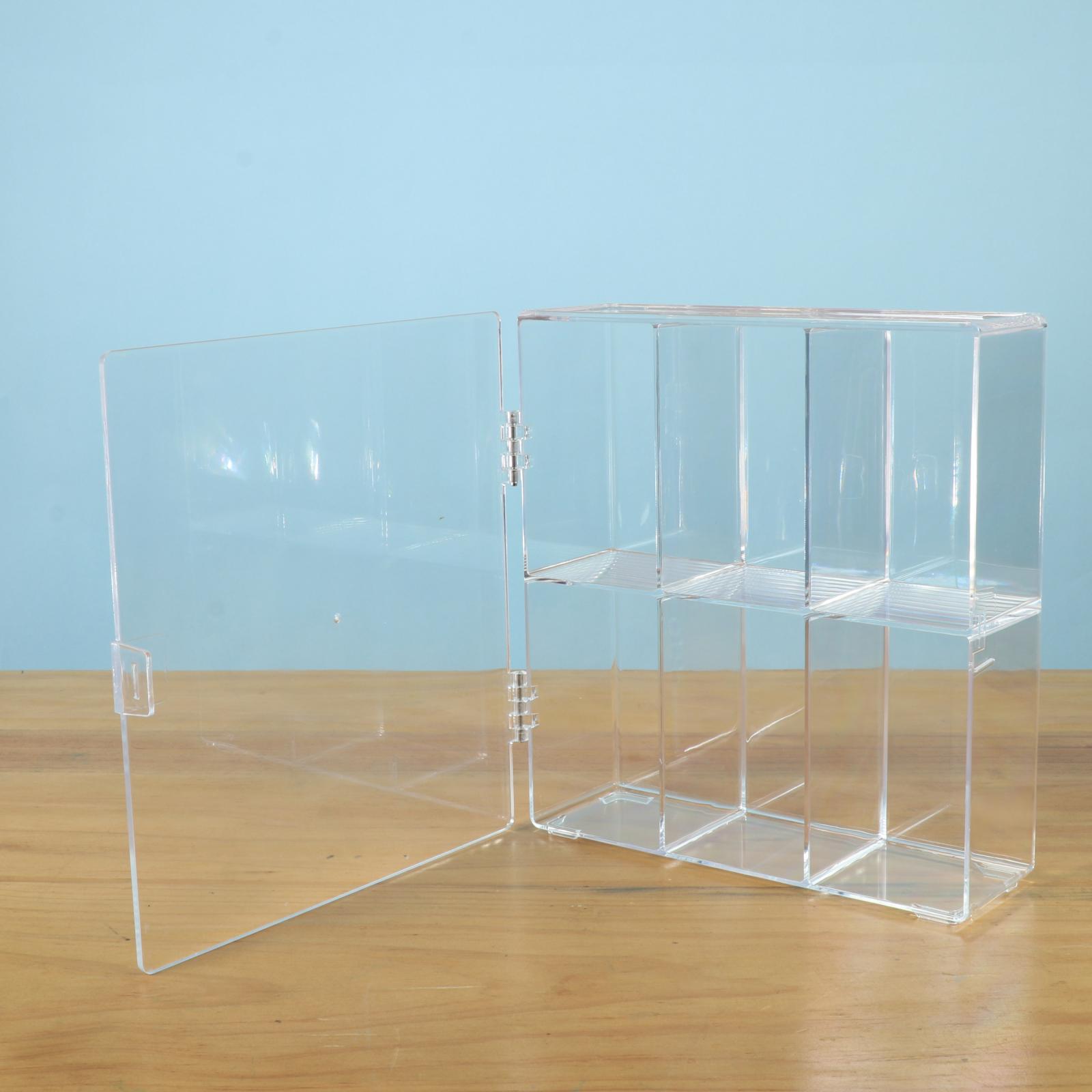 Acrylic Display Rack Multi-Layer Dustproof 6 Shelves Vertical Protector for Home Bedroom Blind Box Doll Model Miniatures