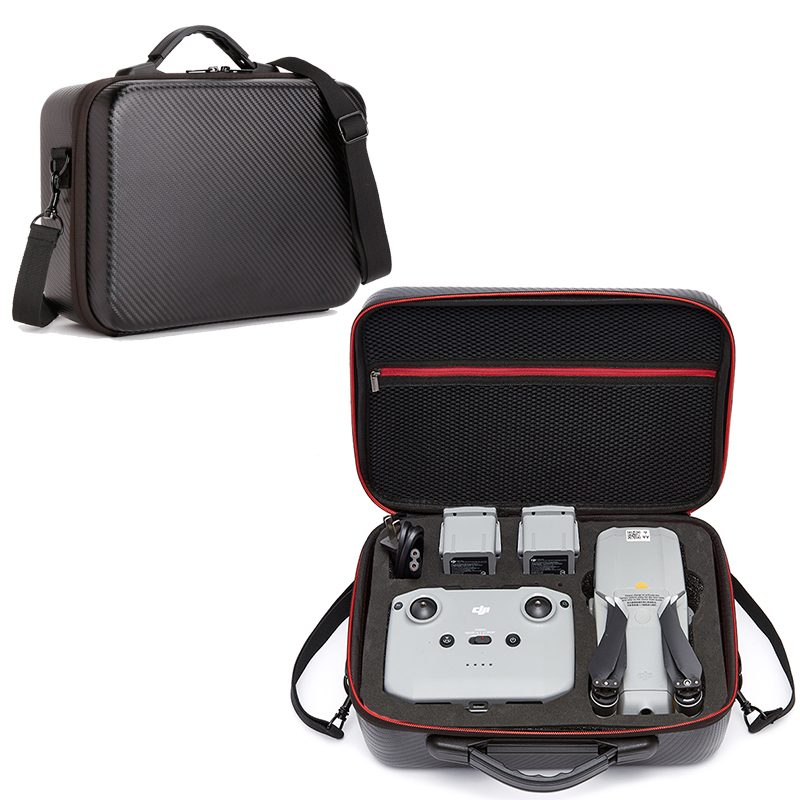 Dji mavic air 2 taske pu læder vandtæt bærbar mavic air 2 taske håndtaske air 2 bag drone tilbehør: Sort liner
