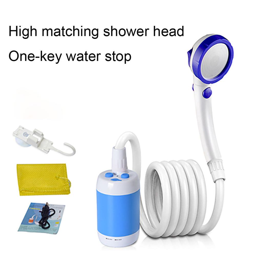 Ducha portátil de alta capacidad para uso en exteriores, ducha recargable para acampar, dormitorio de estudiantes, Ducha de Camping y Mascotas: Blue advanced