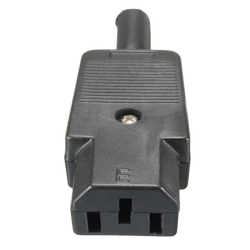 5PCS IEC 320 C13 Female Plug Adapter 3pin Socket Power Cord Rewirable Connector: Default Title