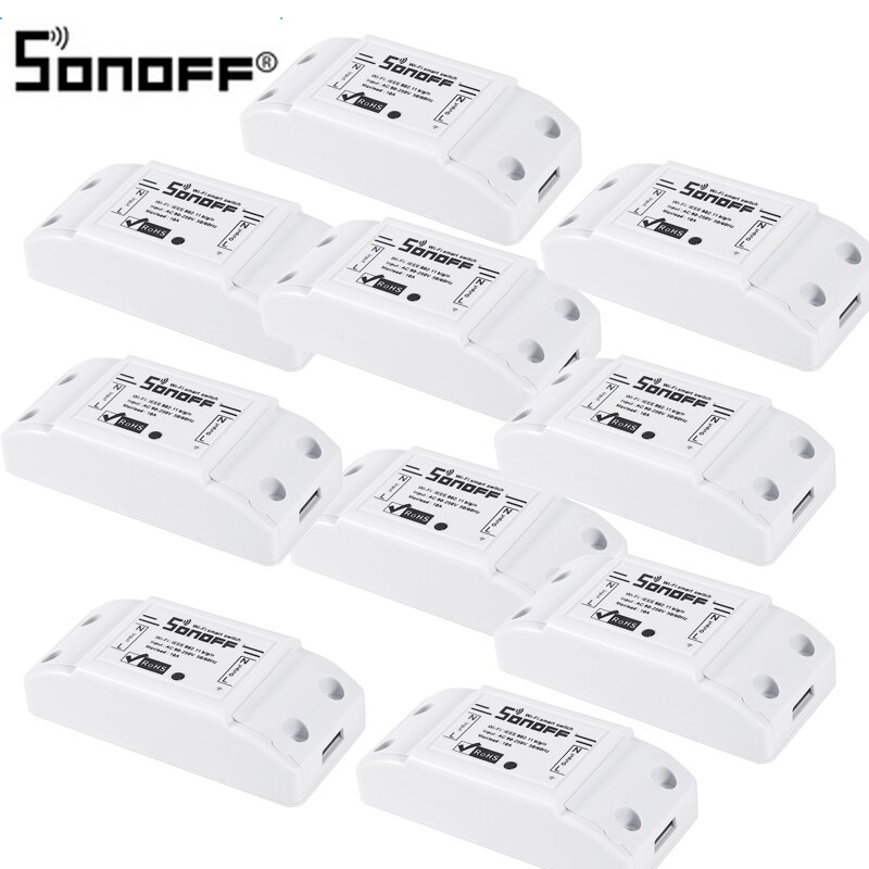 Sonoff Basic Wifi Switch DIY Wireless Remote Domotica Light Smart Home Automation Relay Module Controller Work with Alexa Google