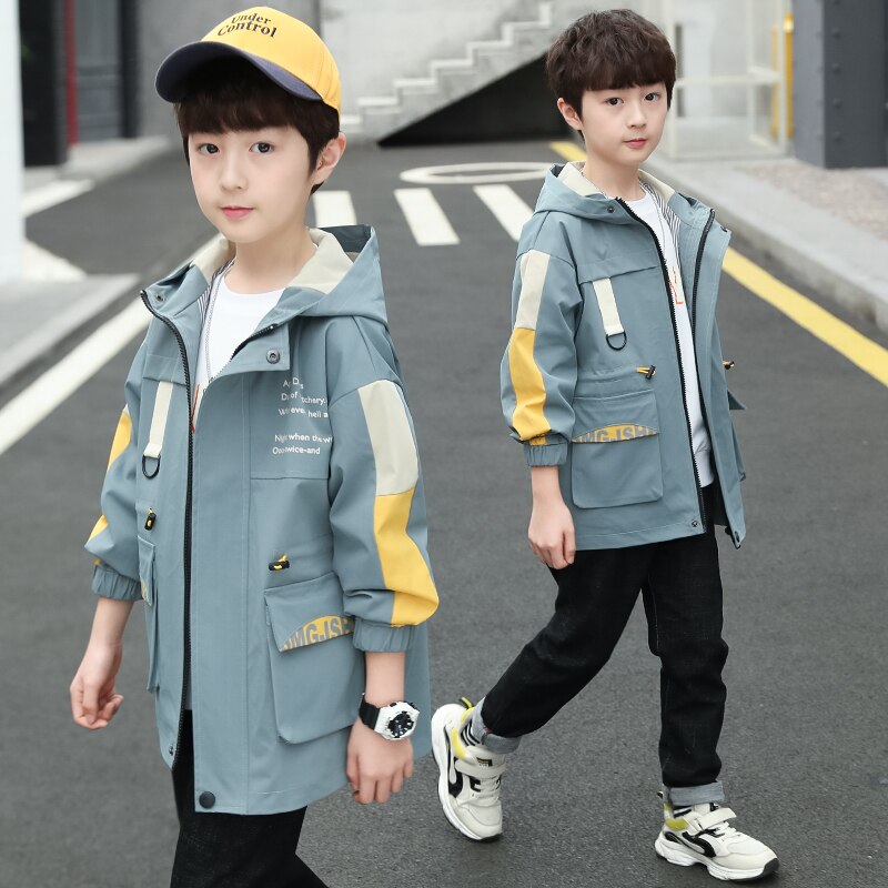 Garçons Manteau Automne Printemps Enfants Veste Imprimée École enfants Vêtements D'extérieur Décontractés Vestes Adolescent Enfants Vêtements Pour 5-14 ans