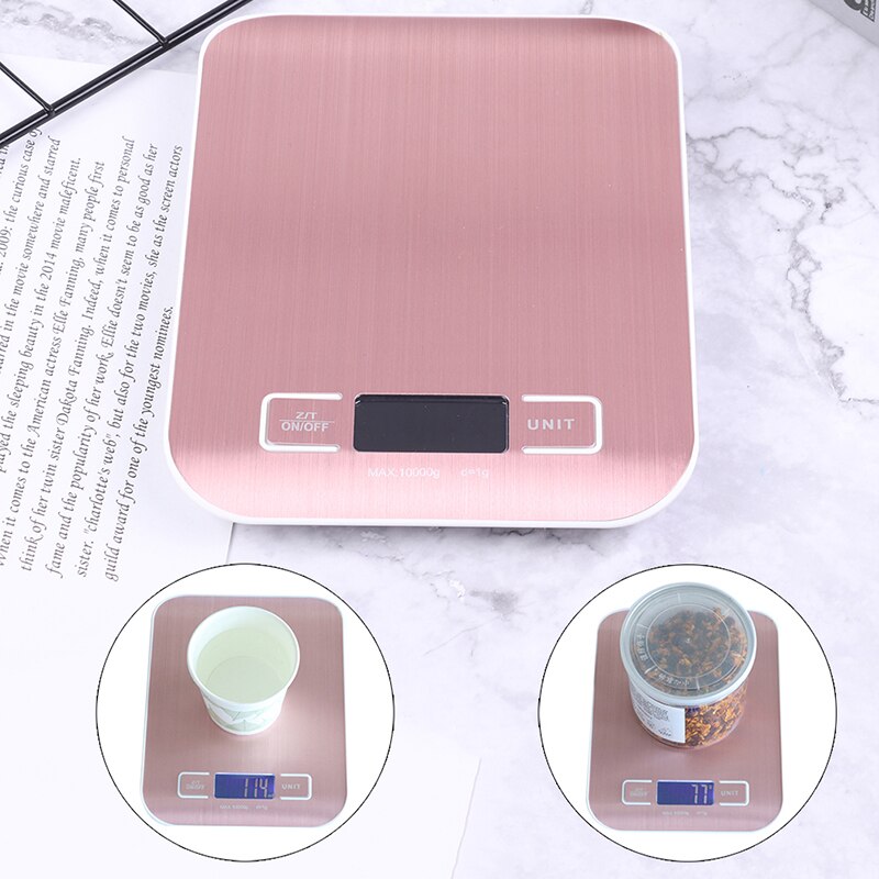 Touch Digital Kitchen Scale Electronic Food Scales Measuring Tools/ LCD Display & Stainless Steel Platform