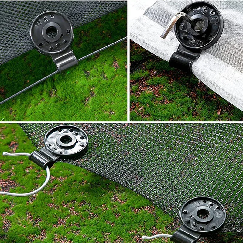 10-100 Uds. Clips de tela para sombra, abrazaderas para tela de sombra, ojales para cubierta de malla de red, tela bloqueadora solar en jardín, patio trasero, fijador de invernadero