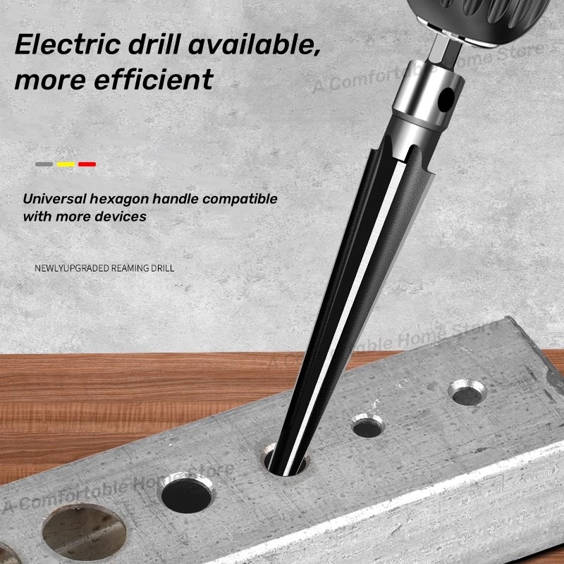 Alésoir conique à tige ronde de 5 à 16mm, outil pour le travail du bois, trou de chanfrein de 3 à 13mm, perçage extensible pour planche de bois, version améliorée 2025