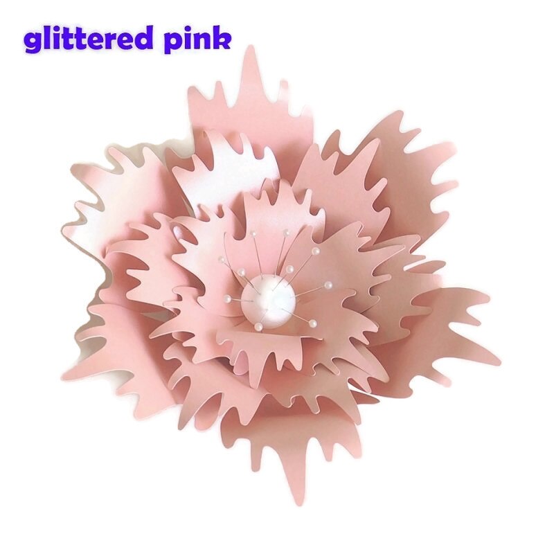 20CM Thick Cardstock Rose DIY Paper Flowers For Wedding & Event Backdrops Decorations Baby Nursery Wall Decor Video Tutorials