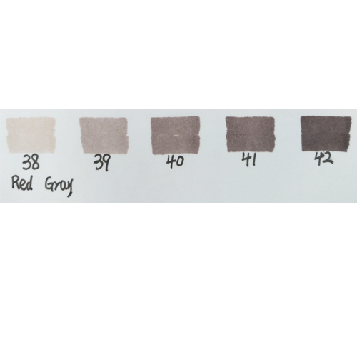 Greys 7 stijlen inkt op alcoholbasis met dubbele punt, neutrale grijze kleur, schetsset, manga-tekenmarker, grijze tinten manga: Roodgrijs