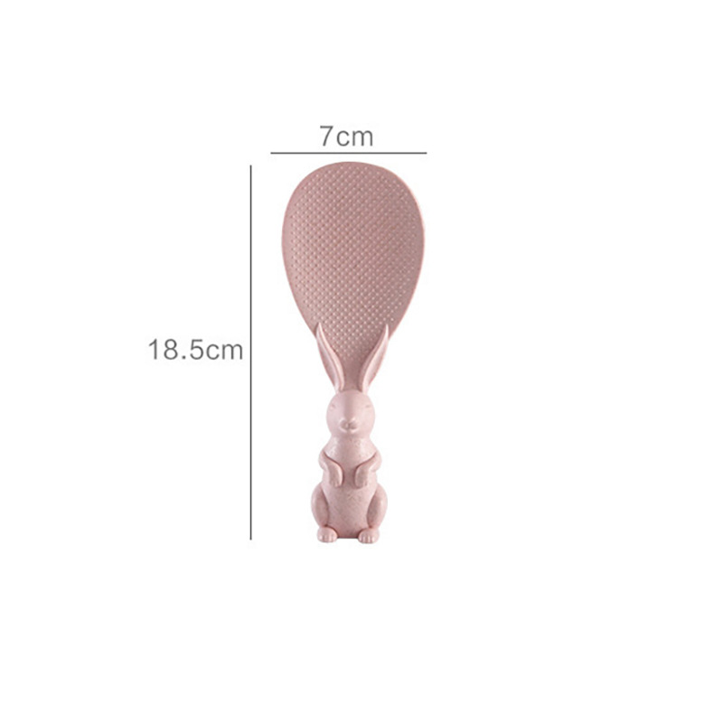 Cuillère lapin blé riz écureuil, cuillère lapin peut se tenir debout, pelle riz, antiadhésif Kawaii dessin animé cuiseur cuillère riz