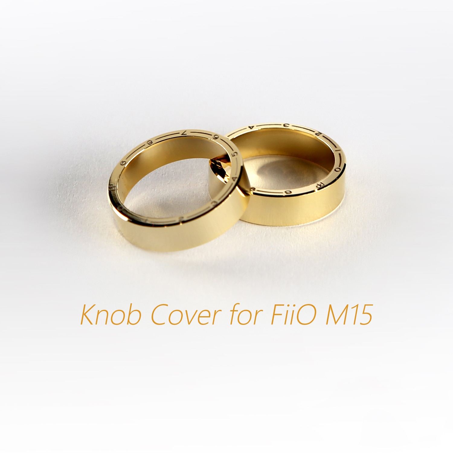 Knob Cover for FiiO M15 Hi-Res Music Player, Stainless Steel Gold Plating