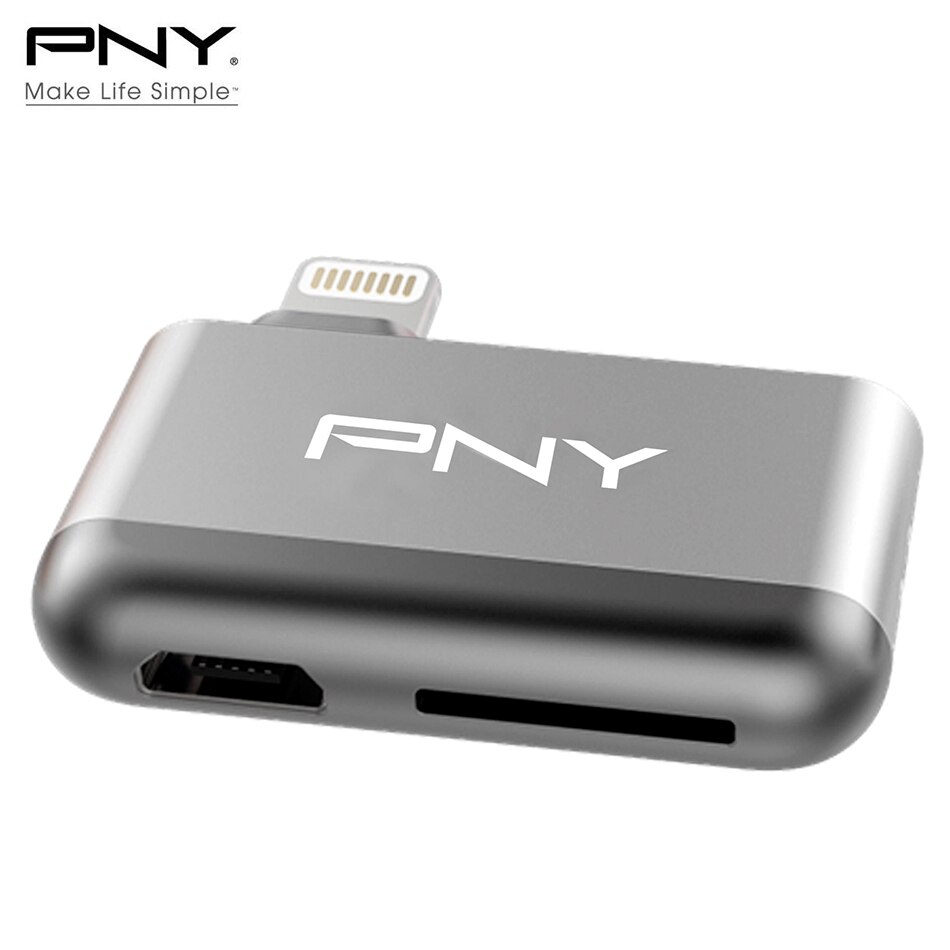 PNY DUO-LINK R 2 in 1 Micro USB 2.0 Card Reader TF Card SDHC/SDXC USB Memory Cardreader micro sd usb Adapter for iPhone ipad PC