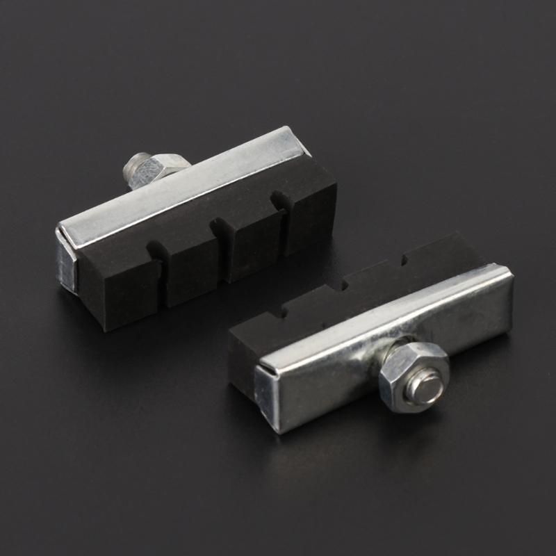 1 par de pastillas de freno en V para bicicleta, zapatos de goma, bloques negros, piezas de Ciclismo de seguridad duraderas, accesorios para bicicleta de carretera MTB