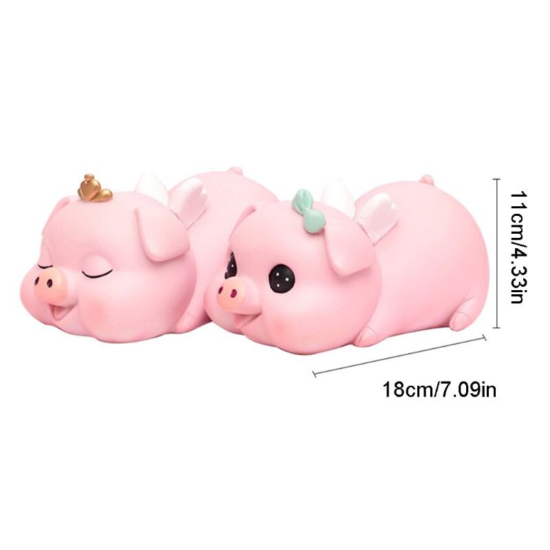 Pink Pig Coin Piggy Bank Home Decor Keepsake Unique for Girls and Boys 63HE