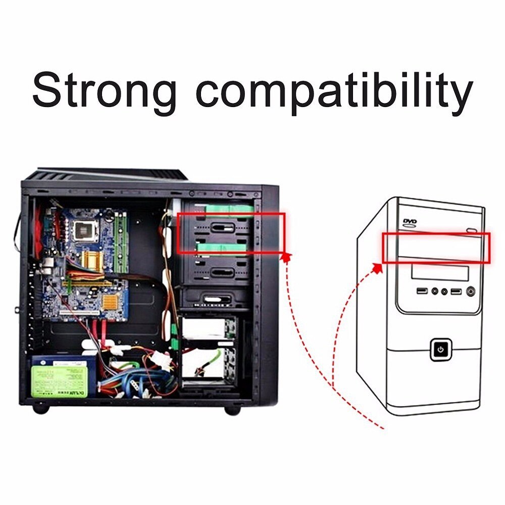 OImaster Multi-functional Hard Drive Conversion Rack Standard 5.25 Inch Device Comes with 2.5 inch / 3.5 inch HDD mounting scr