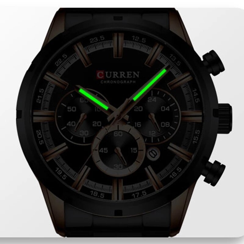 Curren Heren Horloges Met Rvs Top Luxe Sport Chronograaf Quartz Horloge Mannen Relogio Masculino