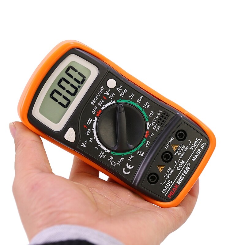 MAS830L Pocket Digital Multimeter with Resistance ... – Vicedeal