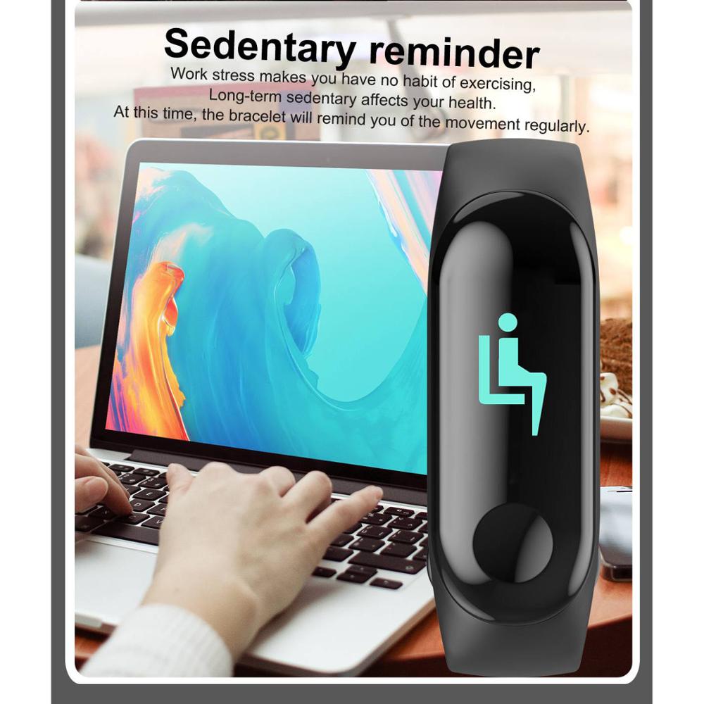 Draagbare sport  m3 fitness tracker horloge smartband waterdichte slimme armband bloeddruk hartslagmeter polsband mannen