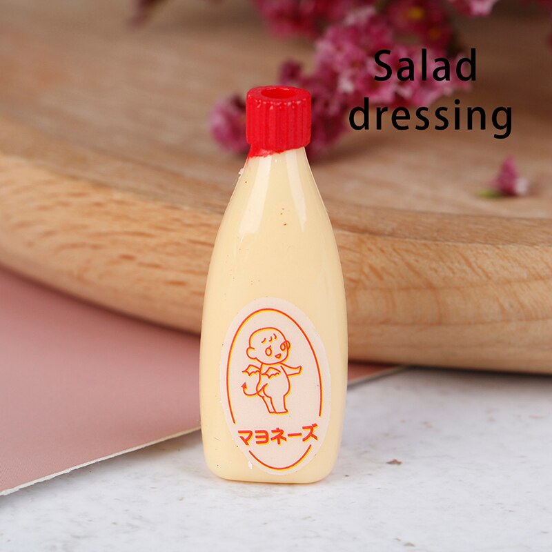 Food Mini Chocolate Sauce ketchup Jam Dolls Kitchen Toys 1:12 Dollhouse Miniature 15.6*12.5*42mm: B