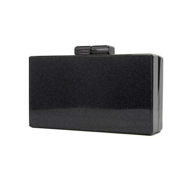 Mały czarny brokat akrylowe zapięcie 18X10 CM kobiet dzień sprzęgła wieczór moda torebki kobiety posłaniec plaża mini akrylowe torby: Default Title