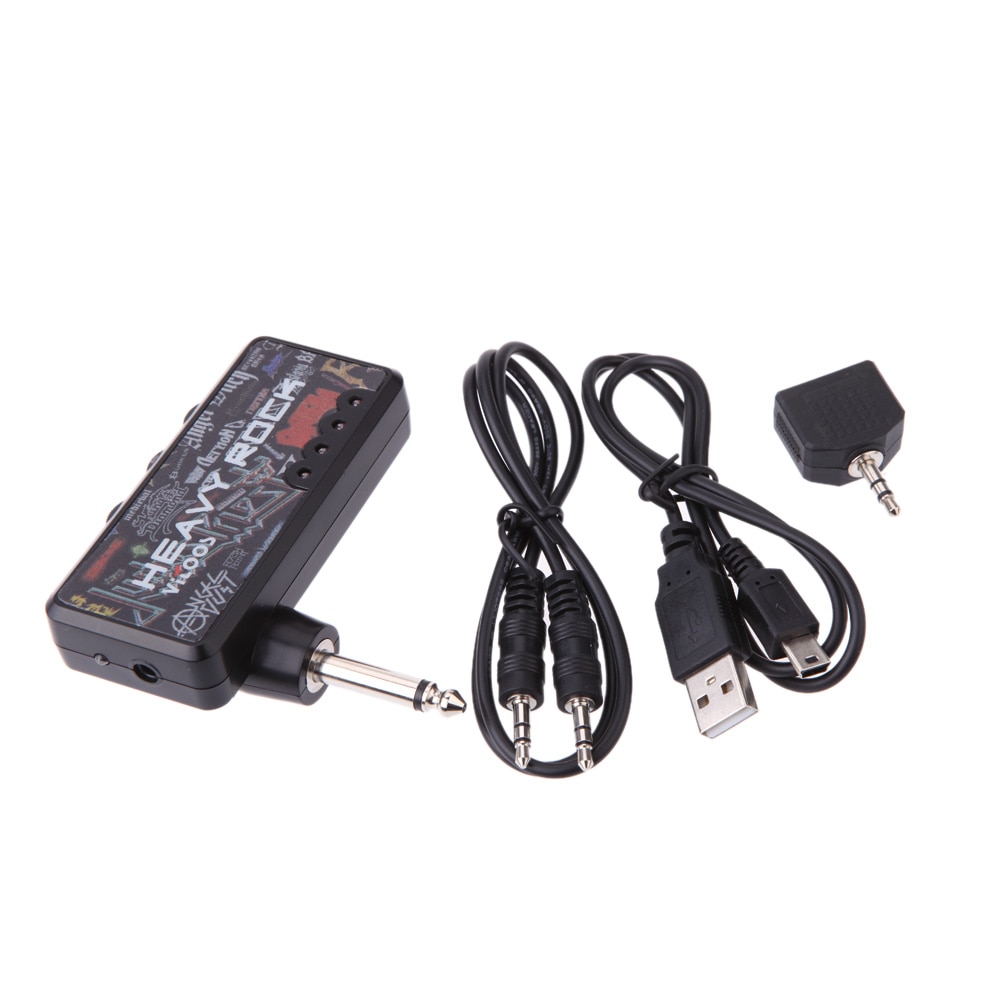 Vitoos Electric Guitar Plug Mini Headphone Amp Amplifier Heavy Rock Compact Portable guitar accessories guitar pedal