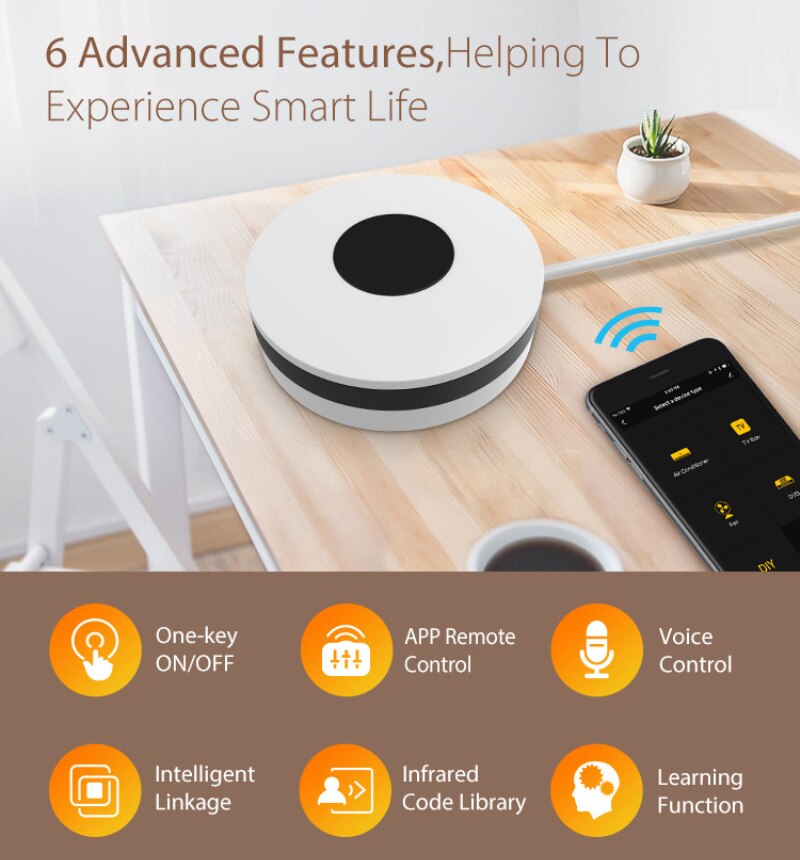 WiFi Smart IR Remote Control Infrared Wireless Rem... – Grandado