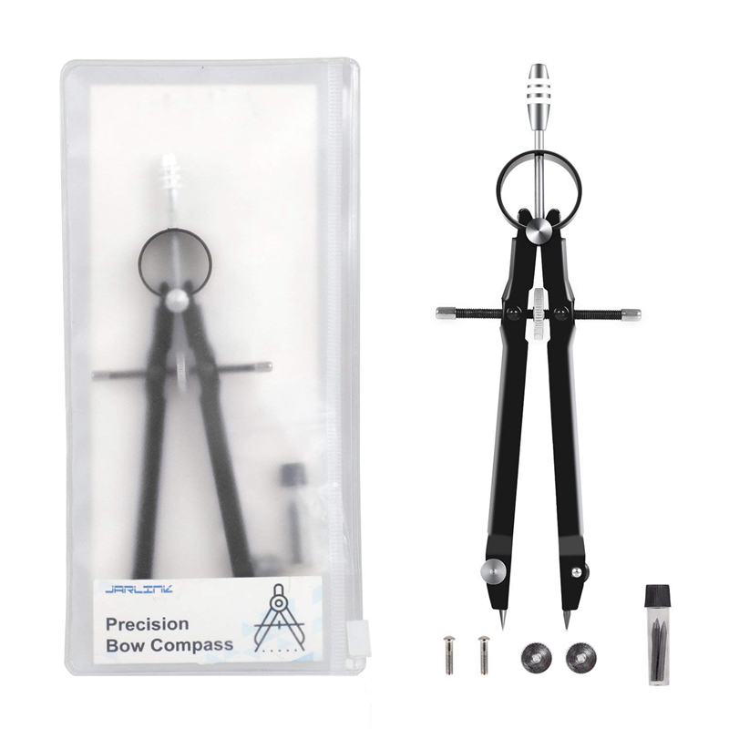 Compass, Compass Geometry Set with Lock, Math and Precision Compass, Metal and Durable for Solid and Plane Precisio