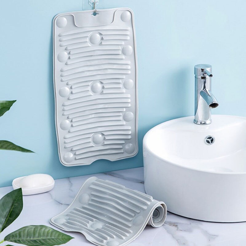 Portable Hand Washing Board Silicone Washboard Washing Board Shirts Cleaning Laundry Clothes