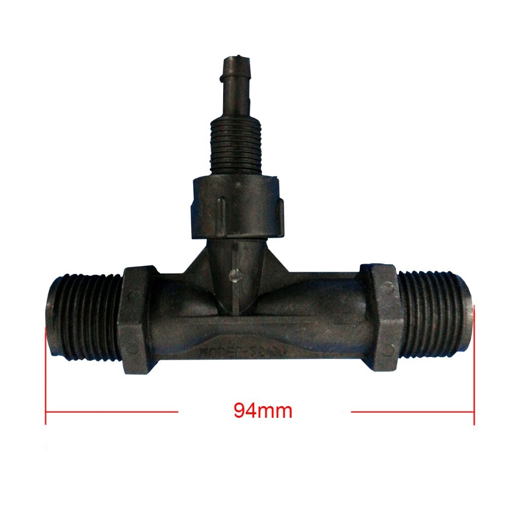 PVDF 1/2" venturi injector connector mixer injector venturi para ozono black ozone proof KH-A25100 DGOzone