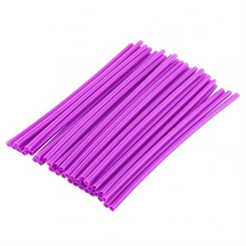 Enveloppes de rayons de roues de moto, 36 pièces/paquet, décor de protection de la peau: Violet