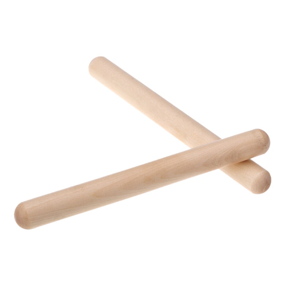 1 Paar Hout Ronde Hoofd Rhythm Sticks Voor Percussie Instrument Kids Muzikaal Speelgoed: Default Title