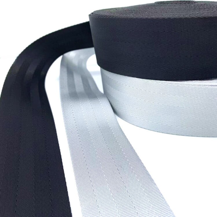 5M Nylon Webbing Safety Belt Grey Coffee Black Computer Jacquard Ribbon Children Car Seat Strapping Sewing Bag Belt Accessories