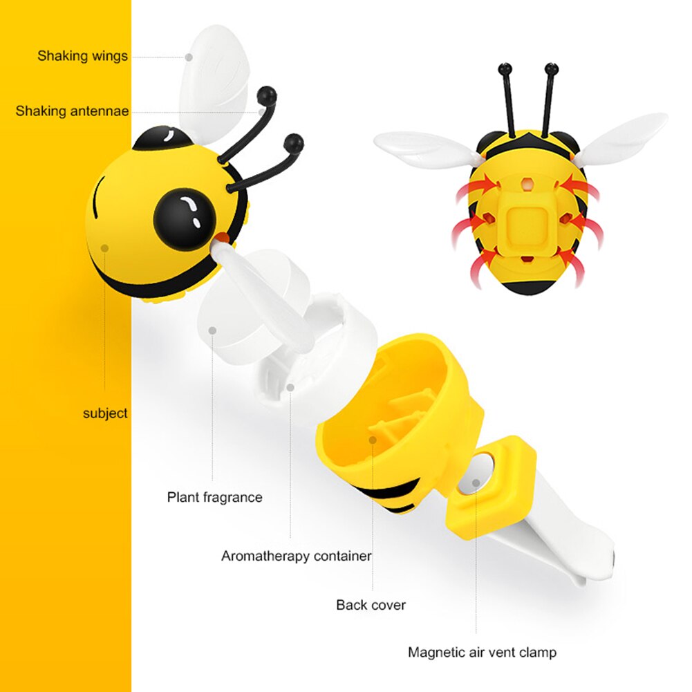 Bee Car Auto Outlet Vent Perfume Clip Scent Ornament Fragrance Air Freshener