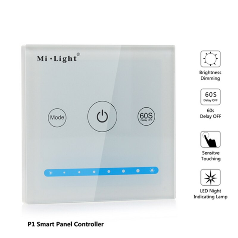 Milight Smart LED Panel Controller P1 P2 P3 Color Temperature Dimmer RGB CCT Wall Mounted Touch Switch Panel Controller