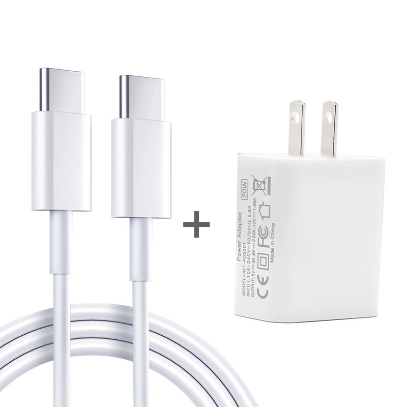 Original 20W USB-C Charger Adapter For iPhone 12 Pro Max 12 mini 11 XS Fast Charging EU Plug Quick PD USB Type C Travel Charger: US 20W C2C
