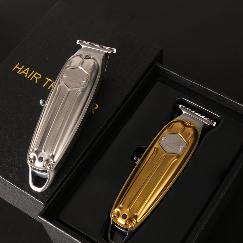 Kemei tondeuse à cheveux KM-1973 sans fil USB rechargeable tondeuse à cheveux tête d'huile coupe de cheveux machine sculpture ligne corps en métal