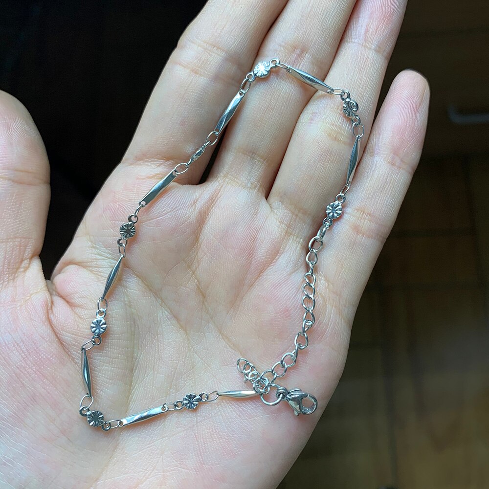 Charm bransoletka naszyjnik kobiety biżuteria lina ze stali nierdzewnej łańcuchy gwiazdy bransoletki nigdy nie zetrzeć bransoletki prezenty 2021 USENSET: Necklace 45cm-5cm / c1