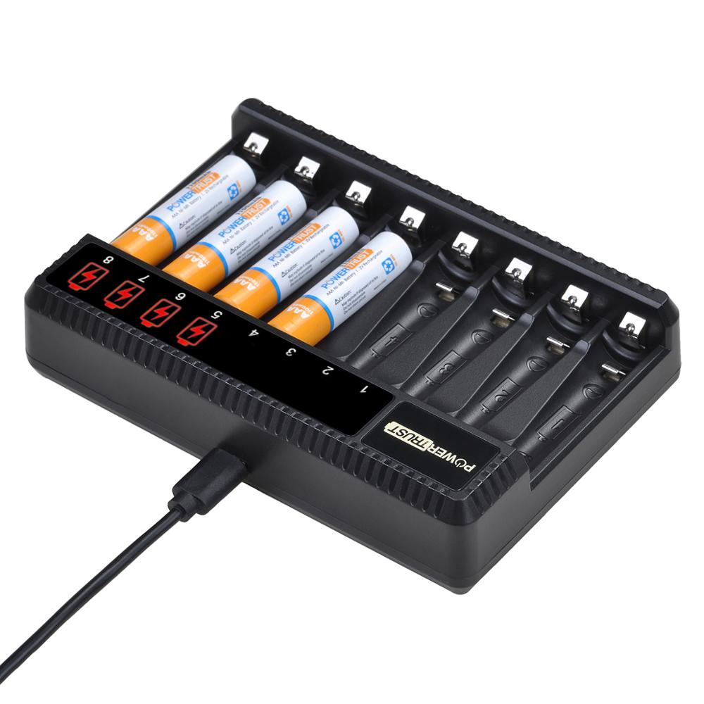 Aa 2800Mah Oplaadbare Batterijen + Aaa 1100Mah Oplaadbare Batterij Met 8Slots Lader Voor Aa Aaa Nimh Elektrische speelgoed: 4AAA-1Charger