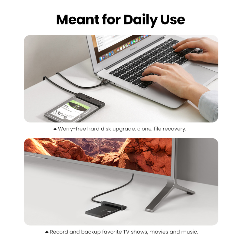 Ugreen sata usb konverter usb 3.0 to sata adapter til 2.5 & #39 ;& #39 ; hdd/ssd ekstern harddisk disk 5 gbps sata til usb kabel