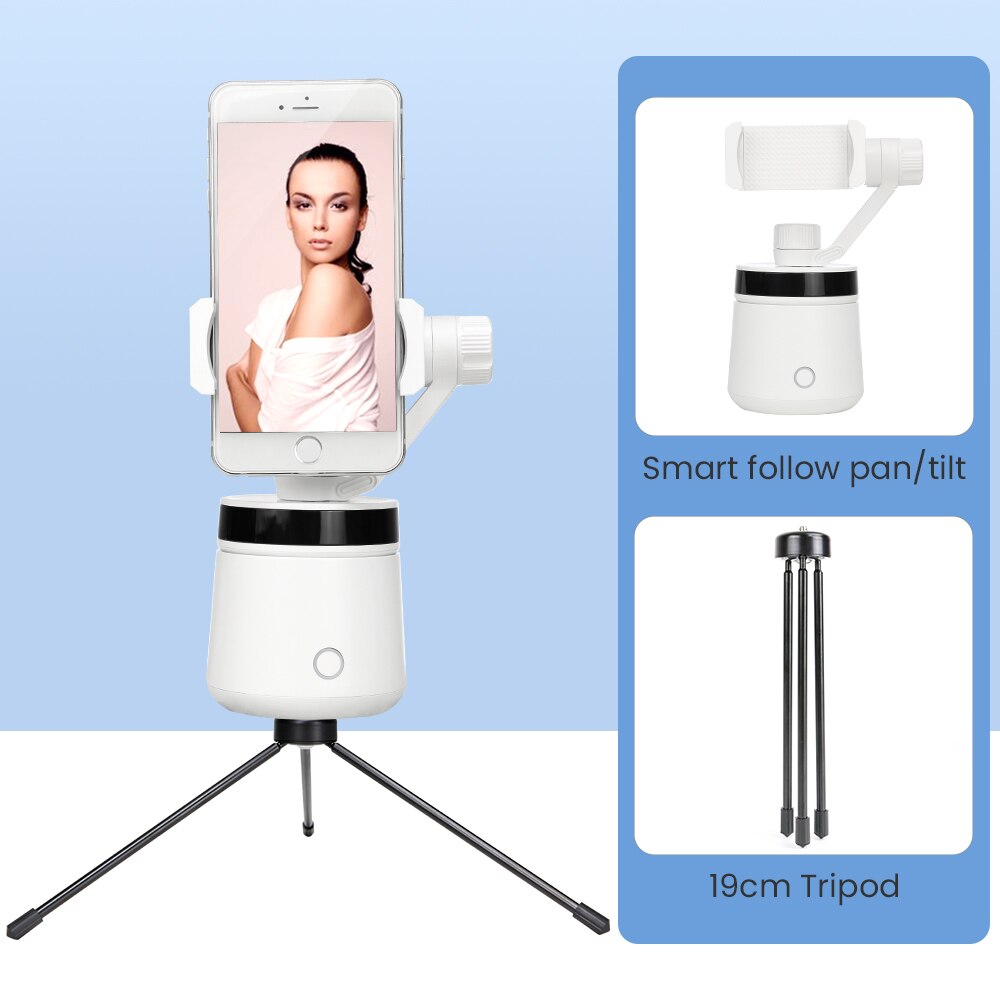 360° Face Tracking Gimbal Stabilizer - Smartphone Holder with Tripod - Bluetooth Remote Control - 1500mAh Battery: Type 2