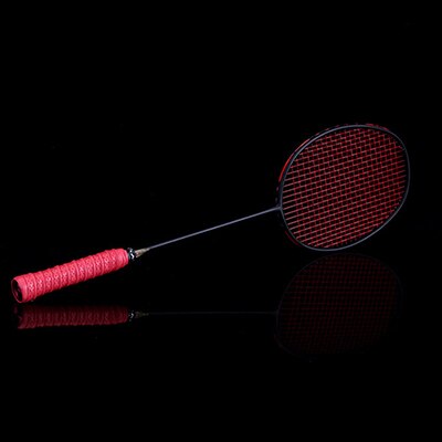 4U Offensive Carbon Badminton Racket Light Weight Training Badminton Racquet Good Damping 22-30 LBS with Bag: Red String