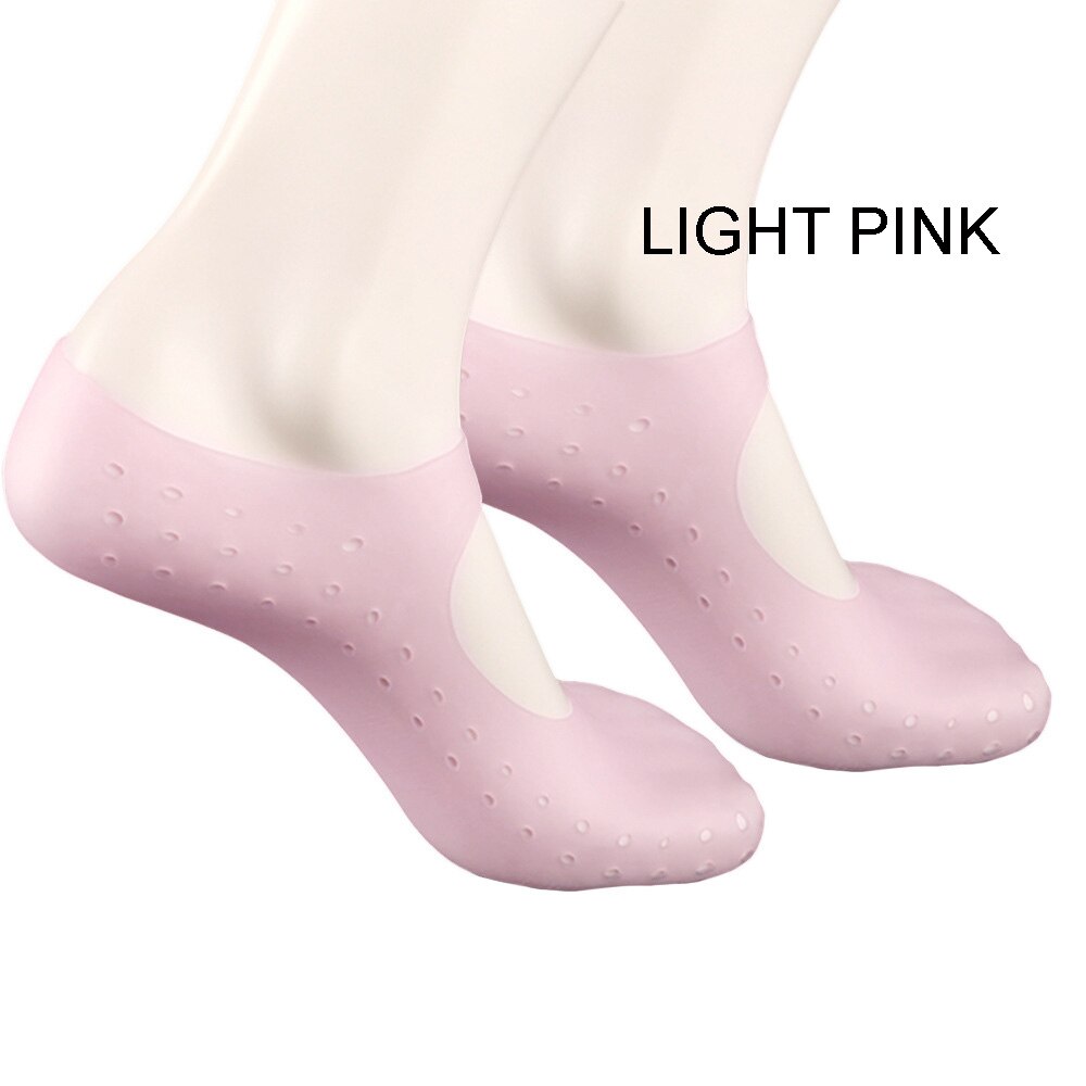 1 par gelstrumpa silikon smärtlindring sprickförebyggande återfukta borttagning av död hud socka fotvårdsverktyg fotskydd med hål