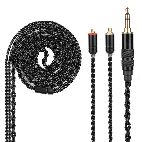 Yinyoo 4 Core Silver-Plated Headphone Cable - MMCX/2pin for QT5 Zs10 Pro Zsn Pro Zsx Blon BL-03: 2.5pin