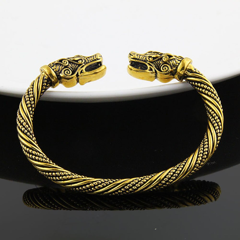 Teen Wolf Kopf Armband Indischen Schmuck Zubehör Viking Armband Männer Armband Manschette Armbänder Für Frauen Armreifen