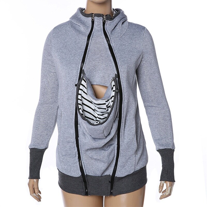Abrigos de maternidad para mujeres embarazadas, chaqueta portabebés, canguro, sudaderas con capucha de maternidad