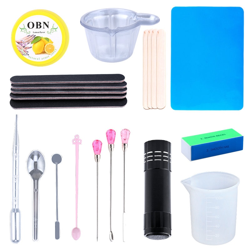 Epoxy Resin Jewelry making tools Silicone Workbenches Plastic beaker UV flashlight sticks Disposable Cup Handmade Craft Supplies