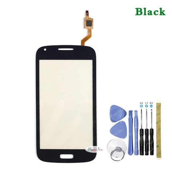 4,3 de para Samsung Galaxy Core Duos GT-i8260 i8260 i8262 Panel de lente de cristal frontal con Sensor de digitalizador de pantalla táctil: black With Tool