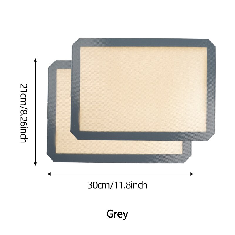 1PCS 42x29.5cm Silicone Macaron Baking Mat Non Stick Silicon Liner Bake Pans And Rolling For Macaroon Pastry Cookie Cake Making: Small Grey