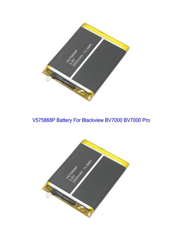 1x 3500mAh 13.3Wh V575868P BV7000 Battery For Blackview BV7000 Pro BV7000pro Smart Mobile Phone li-ion Battery: 2PCS Battery Only