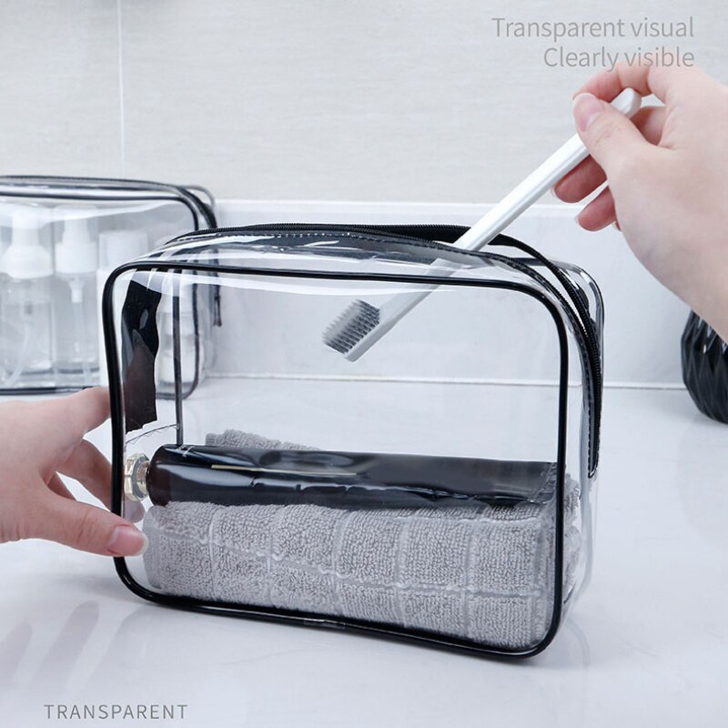 1 Stck PVC Klar machen-hoch Tasche für Frauen Mädchen transparent Kosmetik Tasche Wasserdichte Reißverschluss Schönheit fallen Reisen Kultur Taschen Handtasche